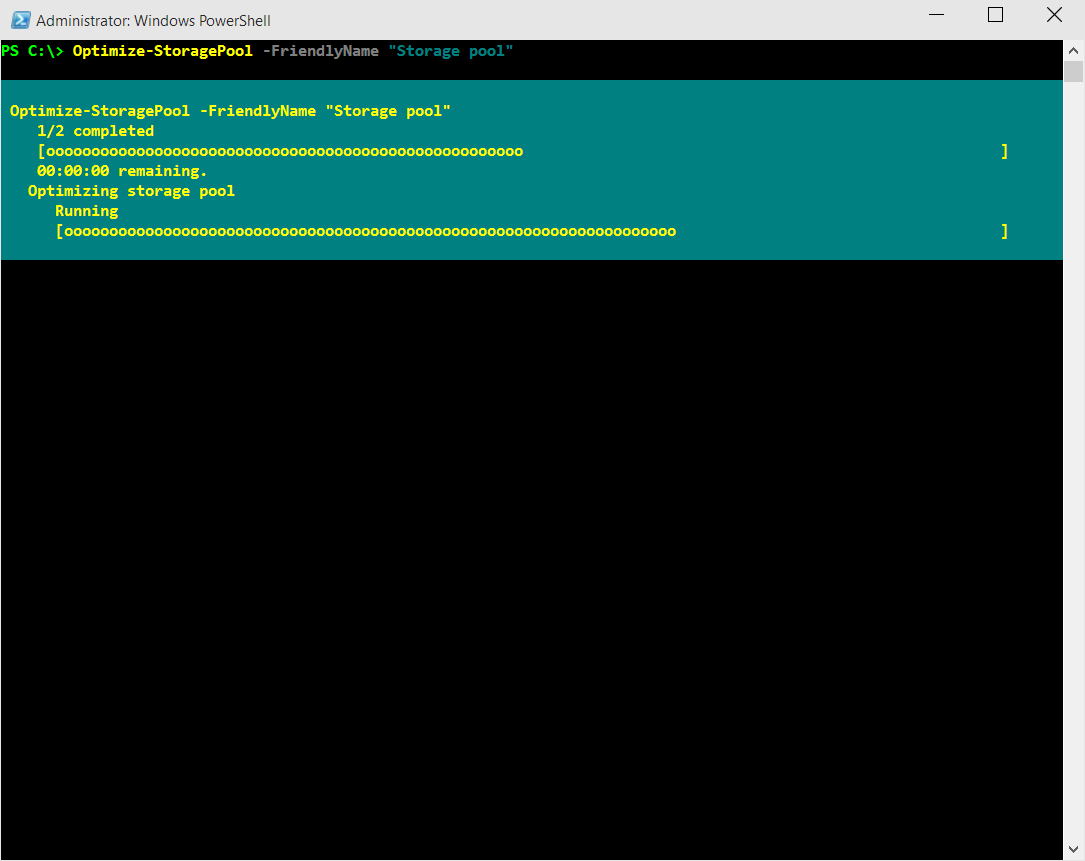 Optimize-StoragePool working it's magic