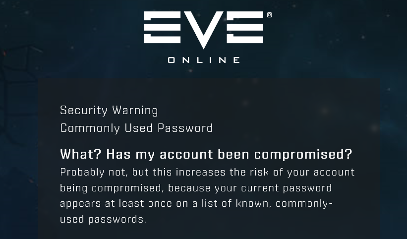 EVE Online account security - Part 1 - Pwned Passwords